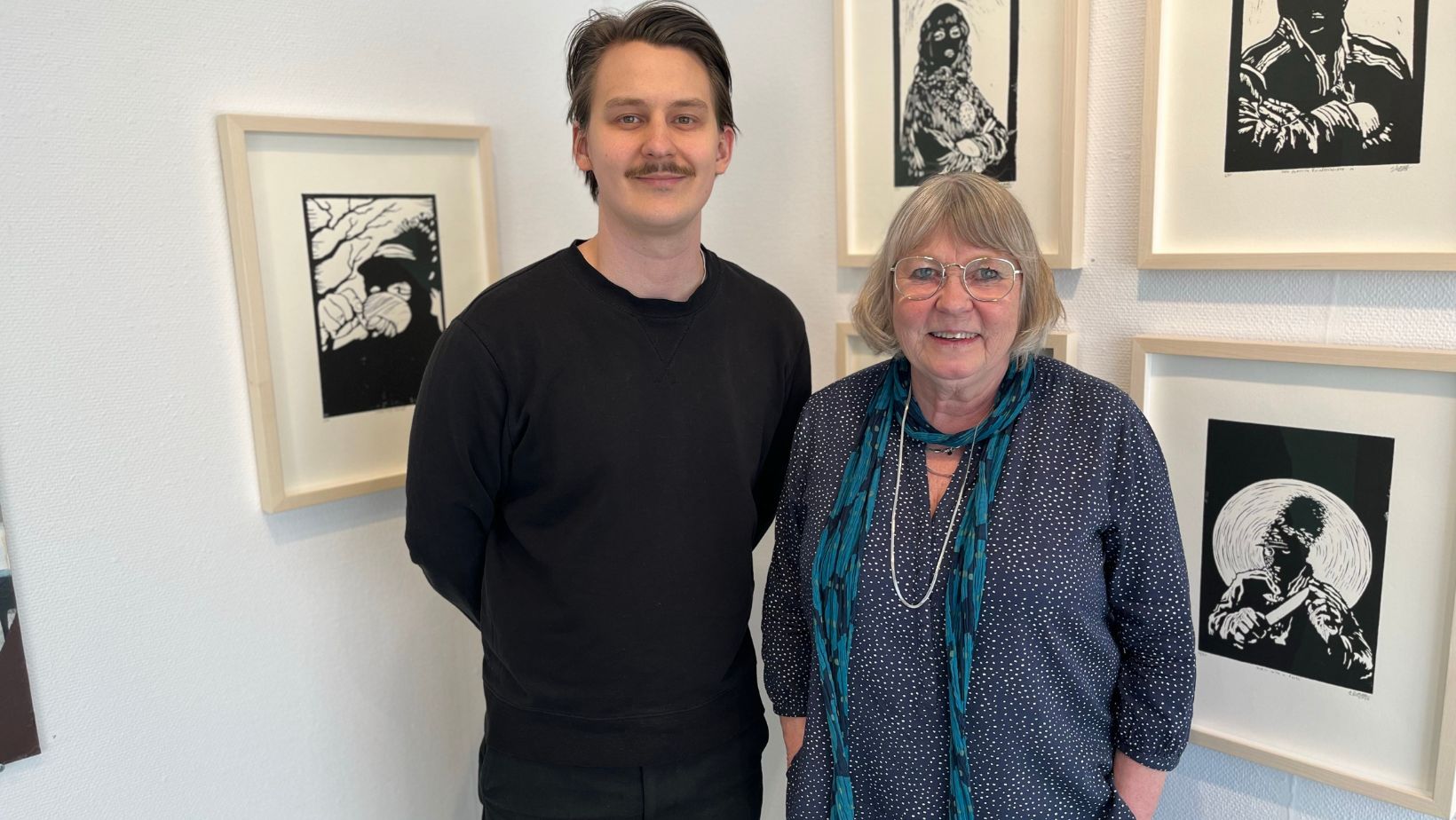 Helene Lindberg tillsammans med sin son Pär