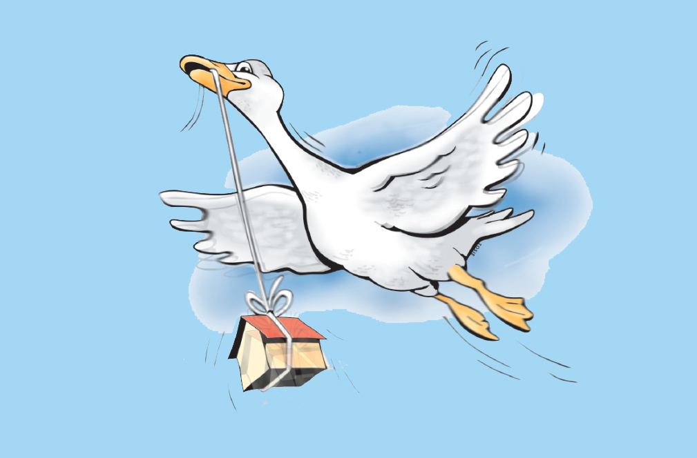 Vy över Luleå tillsammans med symbolen för Nils Holgersson undersökningen