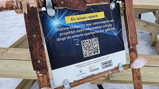 Genom att scanna qr-koden är det lätt att se hur långt sparken har färdats under säsongen. 