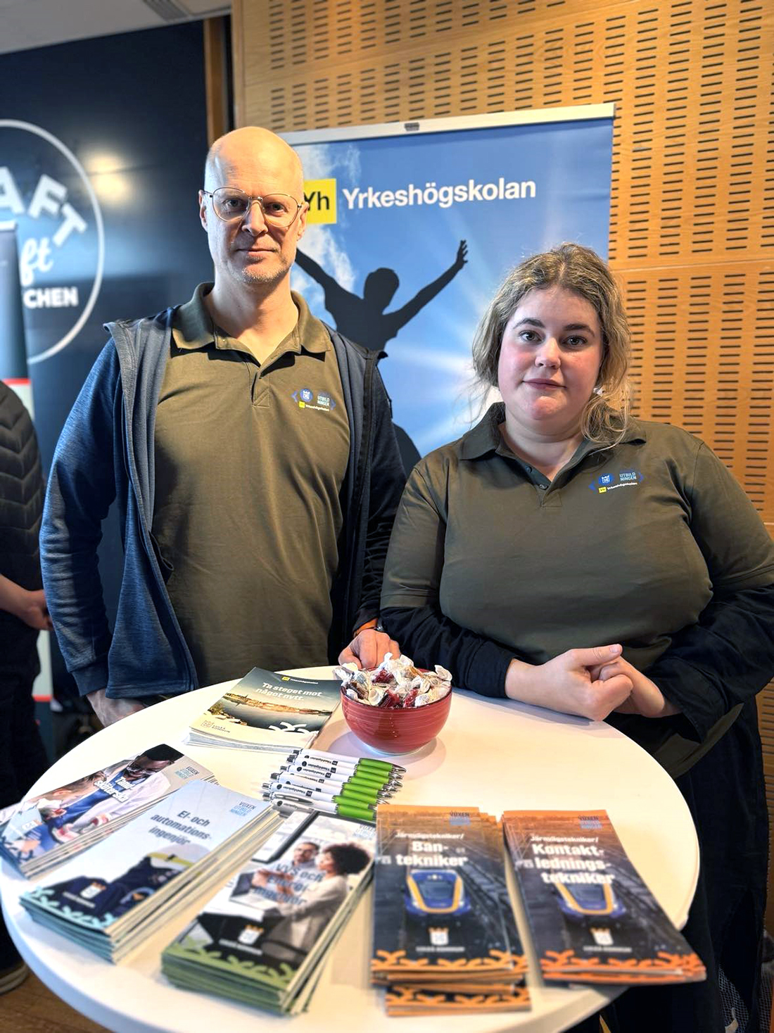 Krister Kaarle och Andrea Dahlin från Yrkeshögskolan i Luleå.