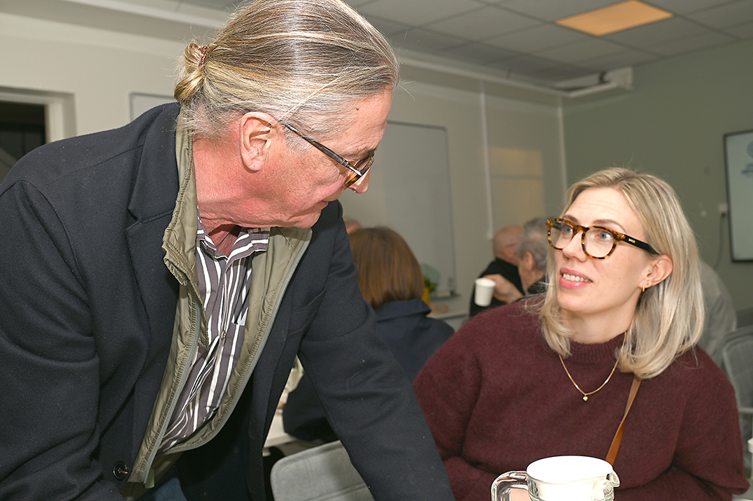 Josefine Wihlzon, näringslivschef, tog del av råneåföretagarnas idéer och tankar. Anders Öqvist, Lindströms golv & bygg var en av dem.