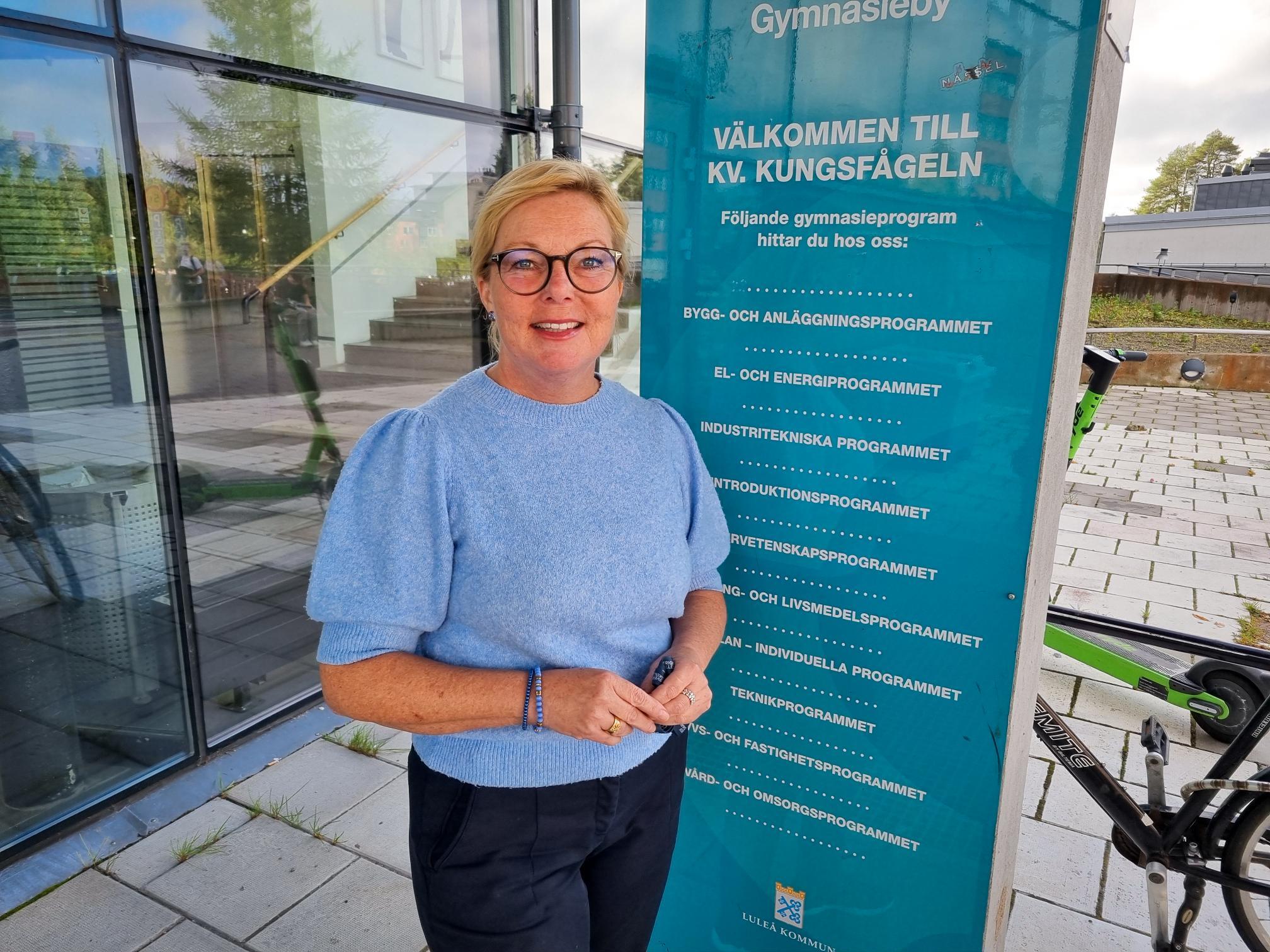 Maria Hahne,  rektor vid Luleå Gymnasieskola och programansvarig för naturvetenskapsprogrammet, spetsutbildningen inom matematik, och el- och energiprogrammet