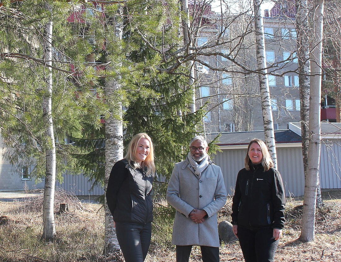 Här, strax bredvid Björkskataskolan och bakom Forum-huset, planerar Riksbyggen att bygga bostadsrättsföreningen Årstiden.