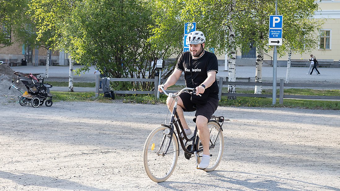 Cykelskola 2024. Alexander Zidan. Foto: Jeanette Bergström