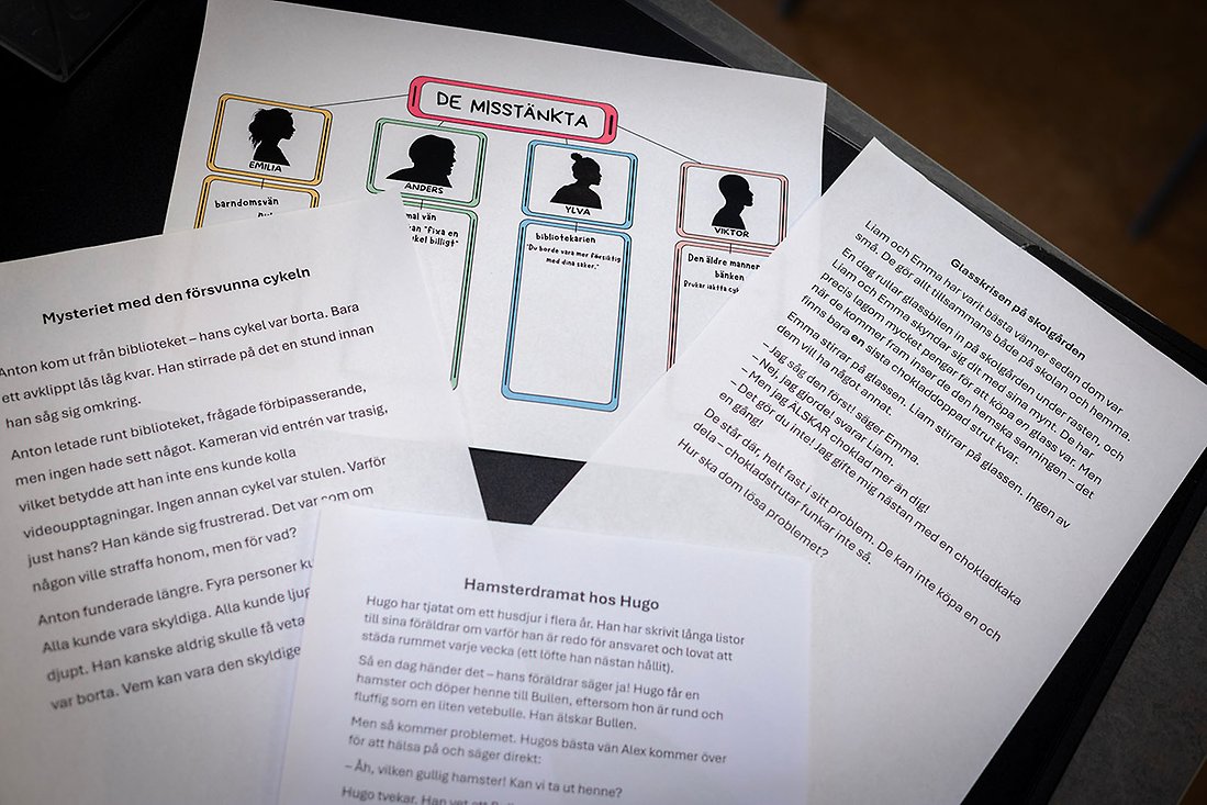 Korta historier som samtalsledarna inlett samtalen med för att skapa diskusion.