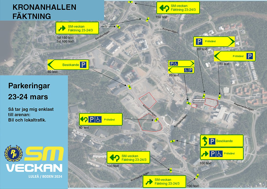 Parkerings alternativ på Kronan området