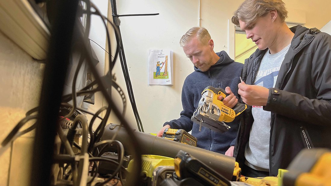 Stefansson och Melin under märkningen.
