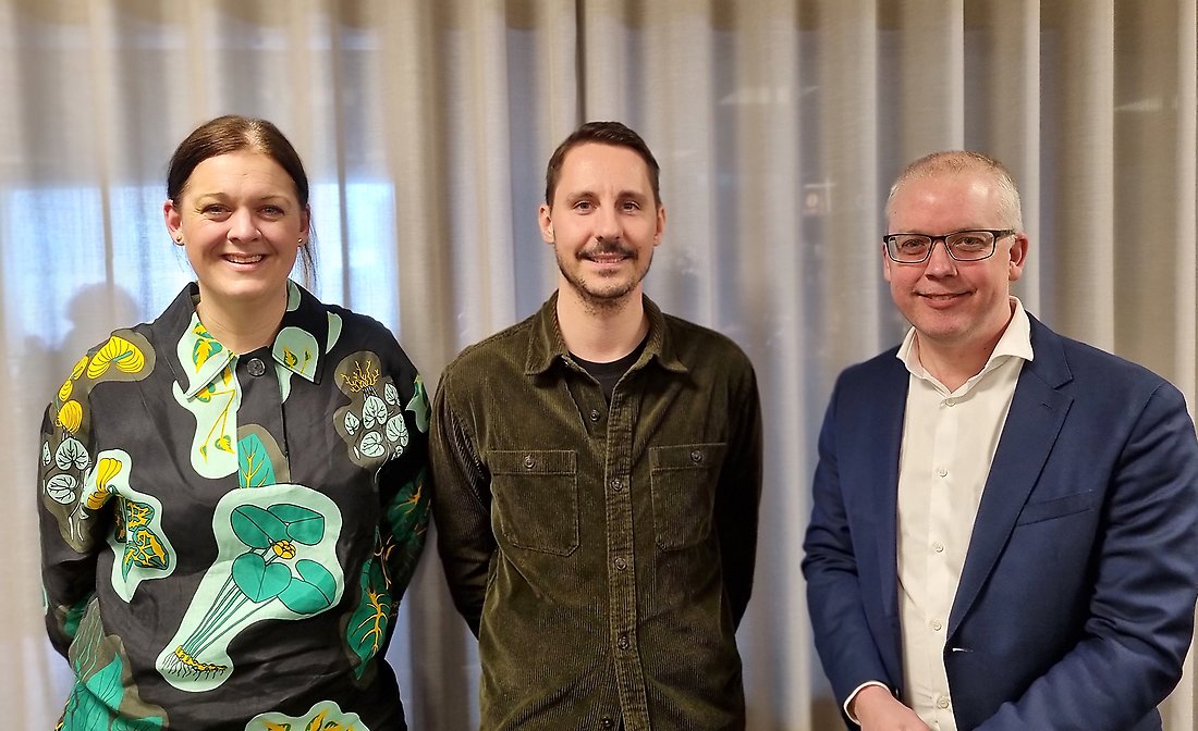 Emma Söderberg, Ludwig Rosendal och Peder Hansson.